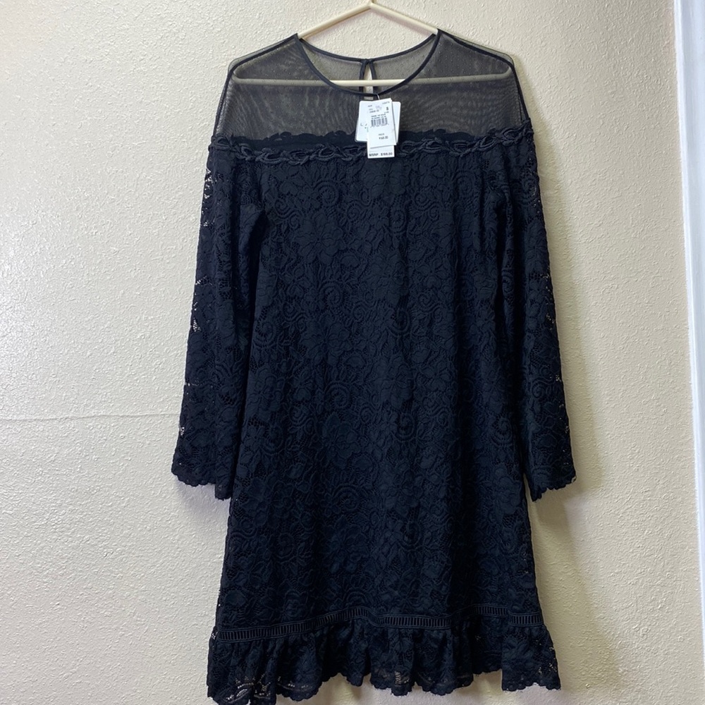 Laundry NWT! Black Lace Floral Maternity Dress 
Size 8